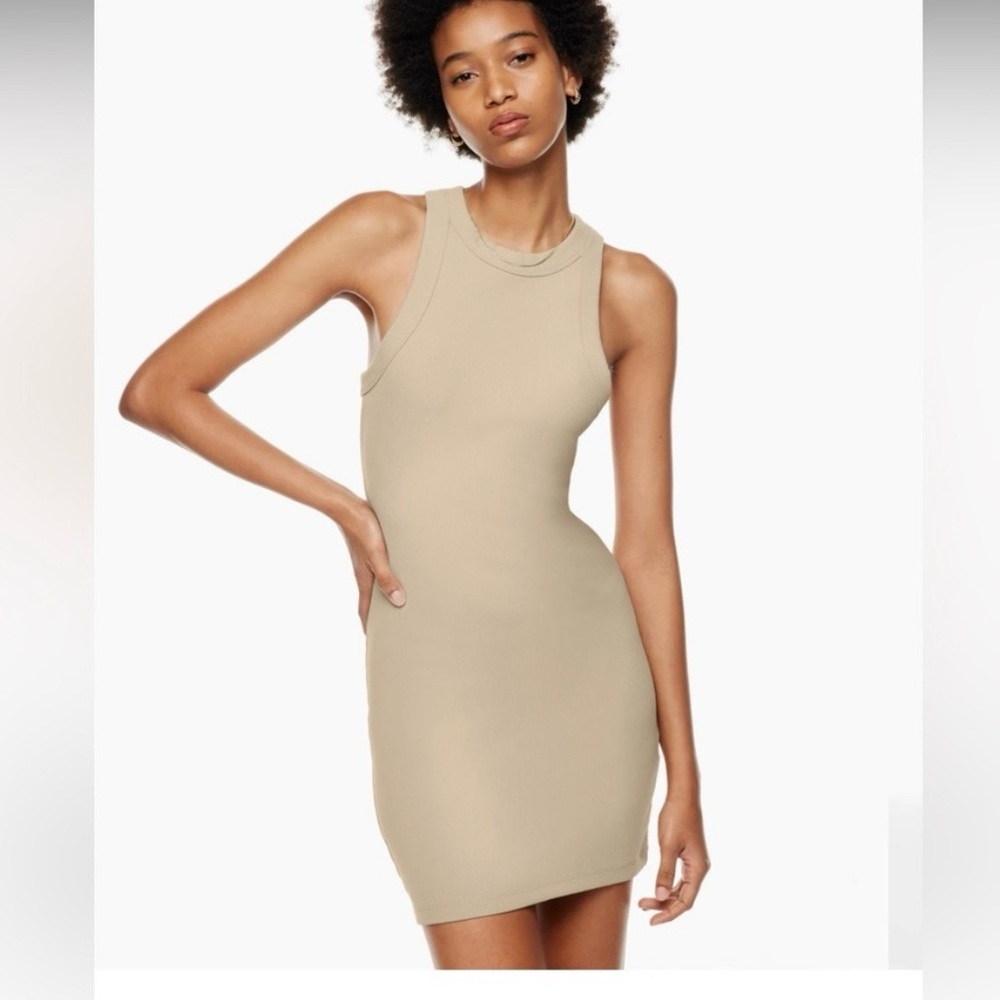 Aritzia Beige Mini Dress
